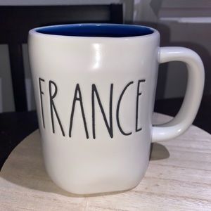 Rae Dunn France Mug Double Sided Eiffel Tower on back